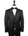 Mens' Modern One Button Satin Trim Peak Lapel Tuxedo  Peak Lapel Tuxedo Suit - Wide Lapel Tuxedo