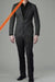 skinny 2-Button Charcoal Ticking Glen Plaid Slim Suit