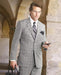 2 Btn Flat Front Pants Glen Plaid, Side Vents, Super 150's Pick Stitch Suit