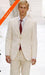 Men's Ivory Off White 2 Button Fully Lined Double Vented Suits