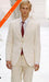 Men's Ivory Off White 2 Button Fully Lined Double Vented Suits