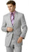 Men's 2-Buttons Silver Suits