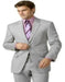 Men's 2-Buttons Silver Suit