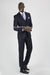 Vitali Brand Suits - 2 Button Suit Slim Fit Sharkskin Textured Pattern Tapered Fit With Vent Dark Navy Online Discount Fashion Sale