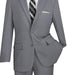 Lucci 2-Button with Flat Front Slacks Budget Suit - Medium Grey