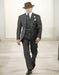 2 Buttons Black And Bold Chalk Gangster White Stripe Vested Big 1920 1930 Suits Flat Front Pants Pants