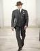 2 Buttons Black And Bold Chalk Gangster White Stripe Vested Big 1920 1930 Suits Flat Front Pants