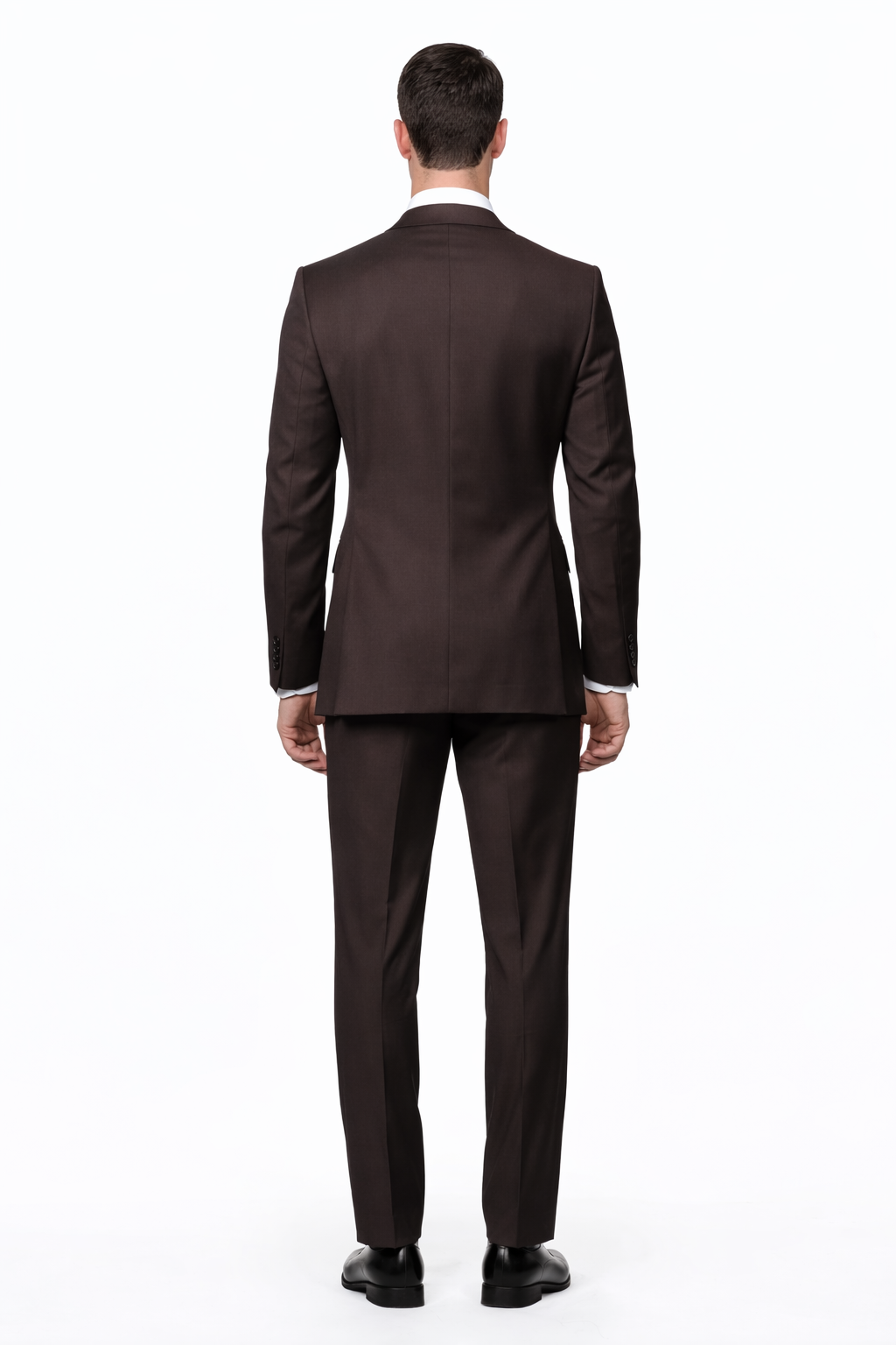 2 Button Brown Suit With A Vest Super 150'S Italian Pick Stitched Lapel Slanted Pocket - Three Piece Suit - 100% Percent Wool Fabric Suit - Worsted Wool Business Suit - Image 2