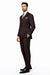 2 Button Brown Suit With A Vest Super 150'S Italian Pick Stitched Lapel Slanted Pocket - Three Piece Suit - 100% Percent Wool Fabric Suit - Worsted Wool Business Suit