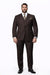 2 Button Brown Suit With A Vest Super 150'S Italian Pick Stitched Lapel Slanted Pocket - Three Piece Suit - 100% Percent Wool Fabric Suit - Worsted Wool Business Suit