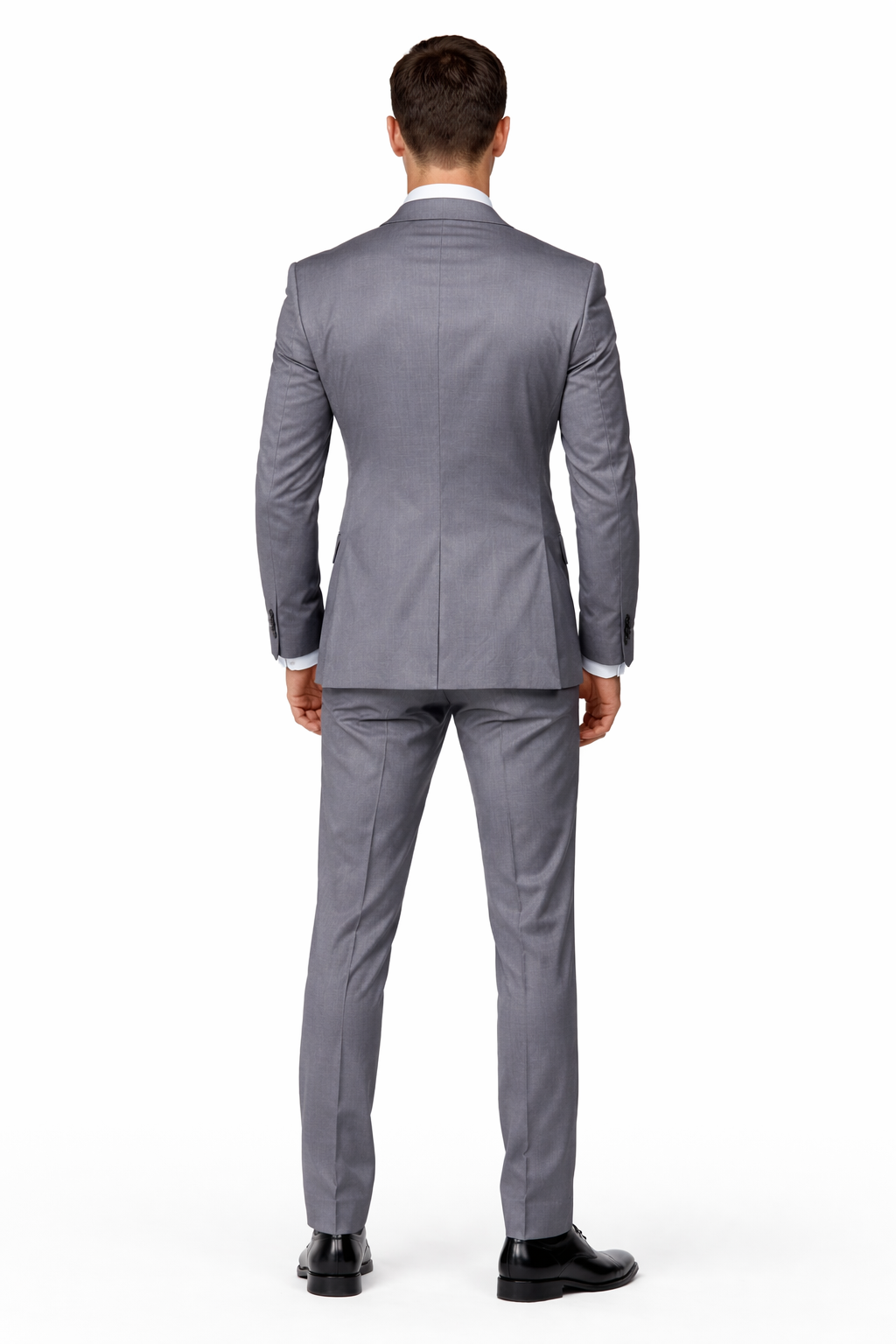 2 Button Charcoal Suit With A Vest Super 150'S Italian Pick Stitched Lapel Slanted Pocket - Three Piece Suit - 100% Percent Wool Fabric Suit - Worsted Wool Business Suit - Image 2