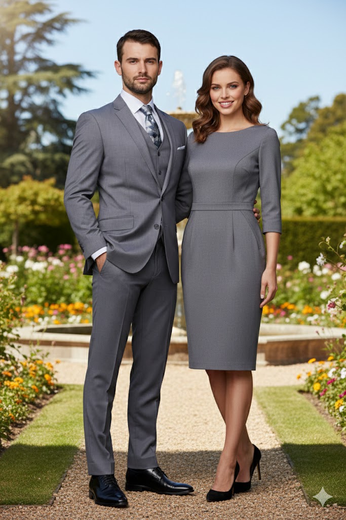 2 Button Charcoal Suit With A Vest Super 150'S Italian Pick Stitched Lapel Slanted Pocket - Three Piece Suit - 100% Percent Wool Fabric Suit - Worsted Wool Business Suit - Image 4
