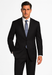 2 BUTTON COLOR BLACK WITH PINSTRIPE Men's SUIT VENT BACK JACKET STYLE WITH 1 PLEATED PANTS Online Discount Fashion Sale