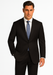 2 BUTTON COLOR BLACK WITH PINSTRIPE Men's SUIT VENT BACK JACKET STYLE WITH 1 PLEATED PANTS Online Discount Fashion Sale