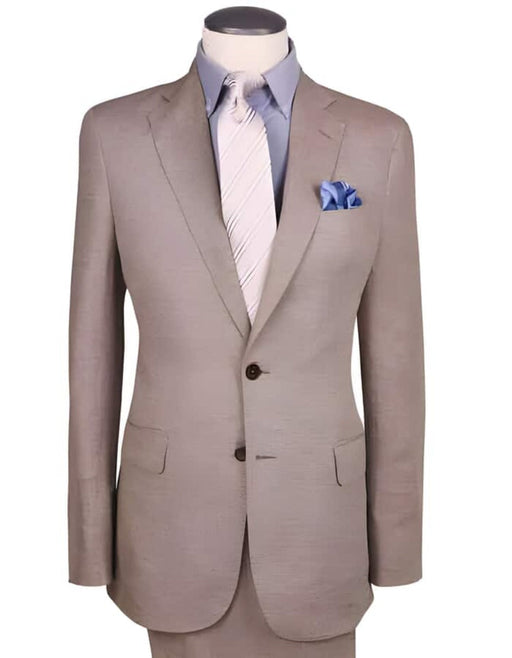 Linen Suit - Mens Summer Suits in Dark Tan ~ Taupe ~ Khaki - Beach Wedding