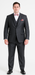 Vitali Brand Suits - 2 Button Sharkskin Textured Pattern Tapered Fit Suit With Vent Slim Fit Charcoal Online Discount Fashion Sale