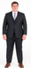 Vitali Brand Suits - 2 Button Sharkskin Textured Pattern Tapered Fit Suit Slim Fit With Vent Charcoal Online Discount Fashion Sale