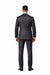 2 Button Heather Charcoal Suit with a Vest Super 150's Italian Pick Stitched Lapel Slanted Pocket  - Three Piece Suit - 100% Percent Wool Fabric Suit - Worsted Wool Business Suit