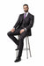 2 Button Heather Charcoal Suit with a Vest Super 150's Italian Pick Stitched Lapel Slanted Pocket  - Three Piece Suit - 100% Percent Wool Fabric Suit - Worsted Wool Business Suit