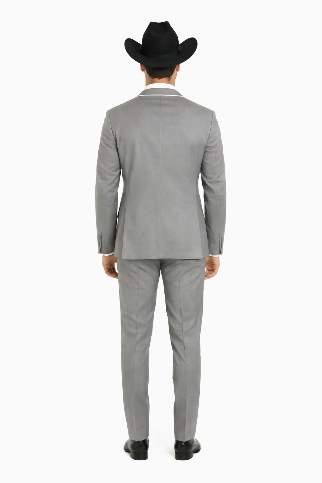 2 Button Notch Collar Rayon/Poly Eleganza Formal Modern Fit Suits Dinner Jacket/Blazer~Grey Suit Fashion Tuxedo For Men
