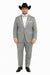 2 Button Notch Collar Rayon/Poly Eleganza Formal Modern Fit Suits Dinner Jacket/Blazer~Grey Suit Fashion Tuxedo For Men