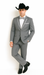 2 Button Notch Collar Rayon/Poly Eleganza Formal Modern Fit Suits Dinner Jacket/Blazer~Grey Suit Fashion Tuxedo For Men