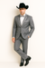 2 Button Notch Collar Rayon/Poly Eleganza Formal Modern Fit Suits Dinner Jacket/Blazer~Grey Suit Fashion Tuxedo For Men