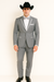 2 Button Notch Collar Rayon/Poly Eleganza Formal Modern Fit Suits Dinner Jacket/Blazer~Grey Suit Fashion Tuxedo For Men