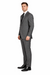 2 Button Slim Fitted Charcoal Subtle Glen Plaid Men's Suit