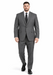 2 Button Slim Fitted Charcoal Subtle Glen Plaid Men's Suit