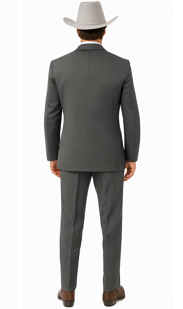 2 Button Trim Tuxedo in Grey Suit - Country Wedding Suits - Image 2