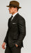 2 Buttons Black And Bold Chalk Gangster White Stripe Vested Big 1920 1930 Suit Flat Front Pants