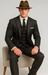 2 Buttons Black And Bold Chalk Gangster White Stripe Vested Big 1920 1930 Suit Flat Front Pants