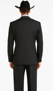 2 PC 2 Buttons Suit Luxurious Poly Rayon Charcoal Cheap Priced Business Suit Clearance Sale