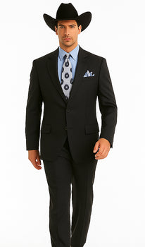 2 PC 2 Buttons Suit Luxurious Poly Rayon Charcoal Cheap Priced Business Suit Clearance Sale - Image 3