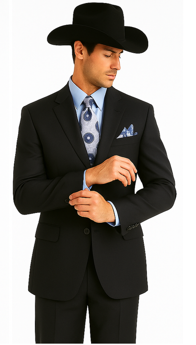 2 PC 2 Buttons Suit Luxurious Poly Rayon Charcoal Cheap Priced Business Suit Clearance Sale