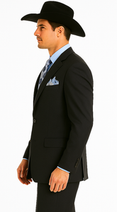 2 PC 2 Buttons Suit Luxurious Poly Rayon Charcoal Cheap Priced Business Suit Clearance Sale