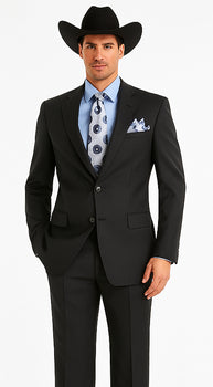 2 PC 2 Buttons Suit Luxurious Poly Rayon Charcoal Cheap Priced Business Suit Clearance Sale