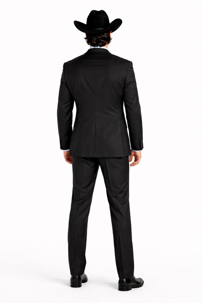 2 PC 2 Buttons Suit Luxurious Poly Rayon Charcoal Cheap Priced Business Suit Clearance Sale