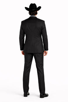 2 PC 2 Buttons Suit Luxurious Poly Rayon Charcoal Cheap Priced Business Suit Clearance Sale