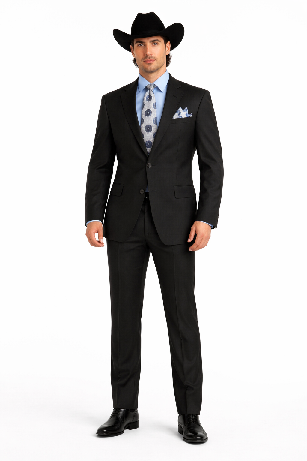 2 PC 2 Buttons Suit Luxurious Poly Rayon Charcoal Cheap Priced Business Suit Clearance Sale