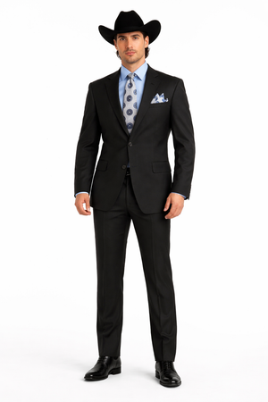 2 PC 2 Buttons Suit Luxurious Poly Rayon Charcoal Cheap Priced Business Suit Clearance Sale