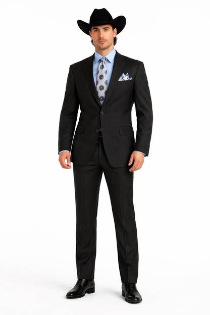 2 PC 2 Buttons Suit Luxurious Poly Rayon Charcoal Cheap Priced Business Suit Clearance Sale