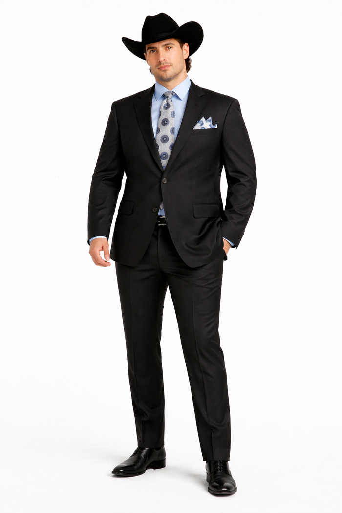 2 PC 2 Buttons Suit Luxurious Poly Rayon Charcoal Cheap Priced Business Suit Clearance Sale Modern Fit