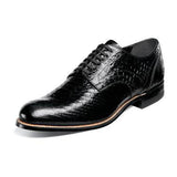 Mens Black Snakeskin Print Shoes 00055-001
