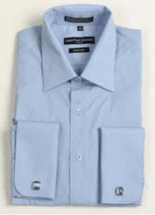 20 Inch Neck Dress Shirts in Medium Blue