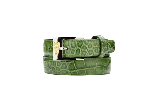 Belvedere Alligator Belt Pistachio - Luxury Leather Shoe