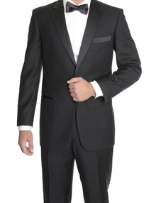 (36S, 40L, 42R, 48S, 58R) Regular Fit 2 Piece Black Tuxedo