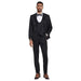 2026 Floral Mens 3PC Suit w/ Double Breasted Prom Vest by Tazzio, Black
