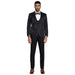 2026 Floral Mens 3PC Suit w/ Double Breasted Prom Vest by Tazzio, Black